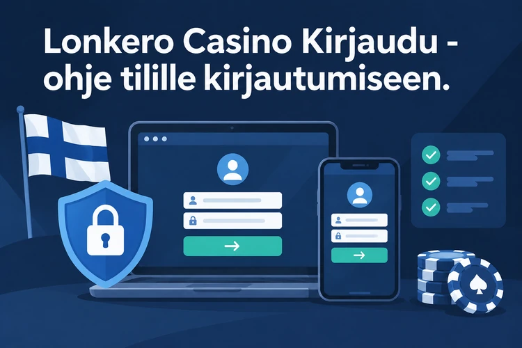 Lonkero Casino Kirjaudu - ohje tilille kirjautumiseen