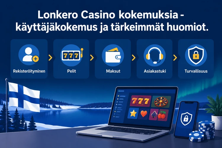 Lonkero Casino kokemuksia - käyttäjäkokemus ja tärkeimmät huomiot
